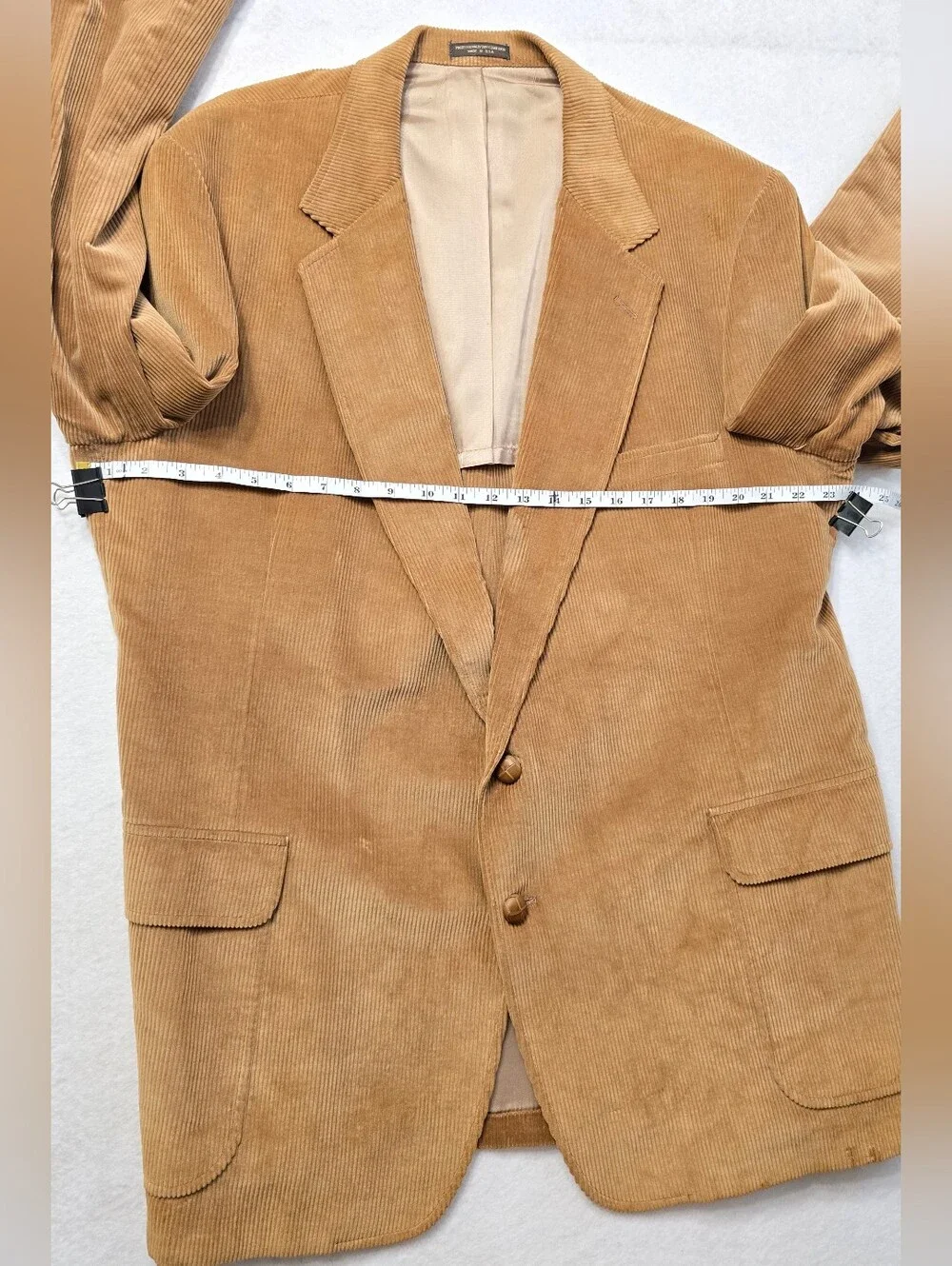Colony Park Men's Tan Corduroy Blazer - Classic Tailored Style